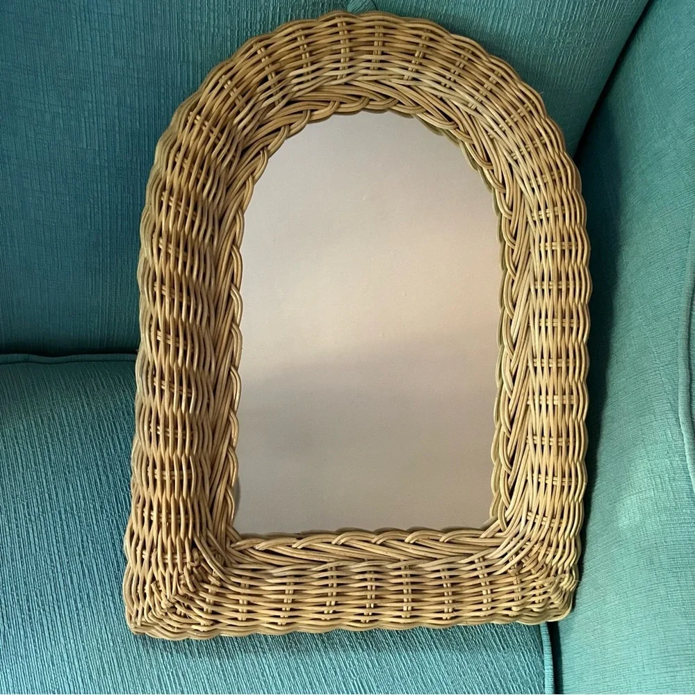 Small Wicker Mirror 16” x 12”